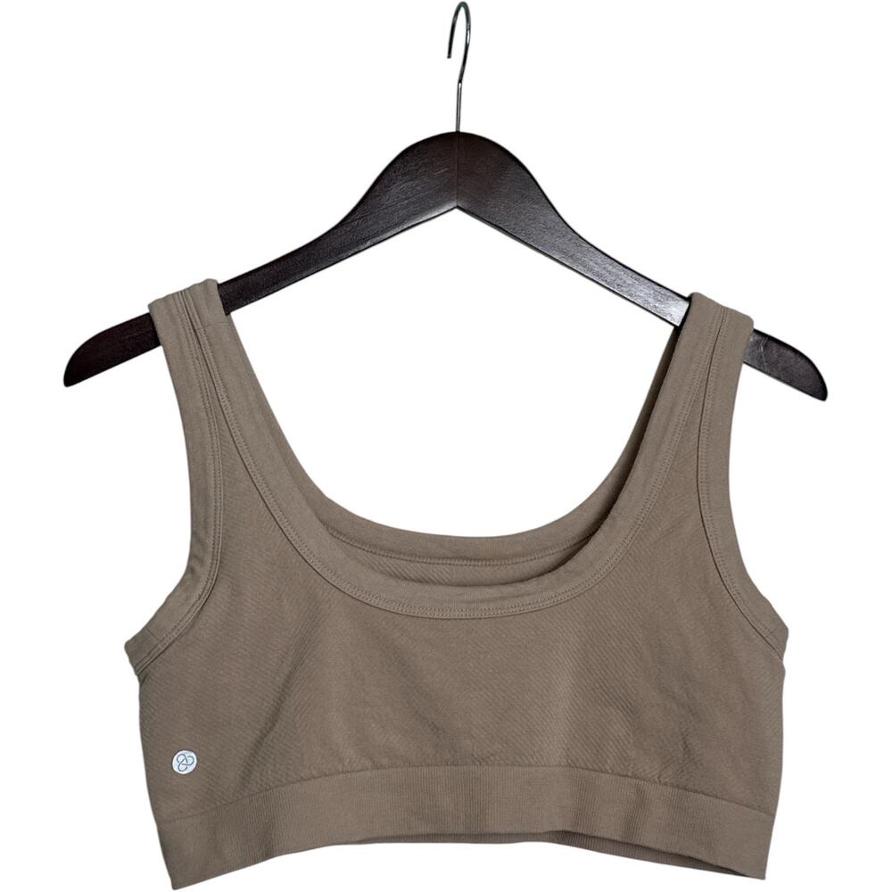 Zella Women’s L Taupe Seamless Scoop Neck Sports Bra Yoga Activewear EUC - Picture 5 of 6